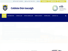 Tablet Screenshot of colaisteduniascaigh.ie